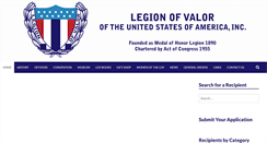 Desktop Screenshot of legionofvalor.org